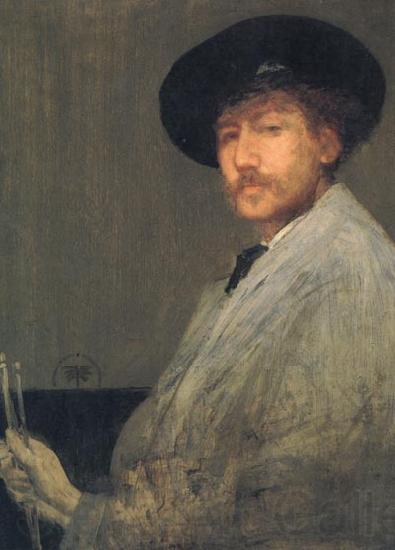 James Abbott McNeil Whistler Arrangement in Grey:Portrait of the Painter Norge oil painting art